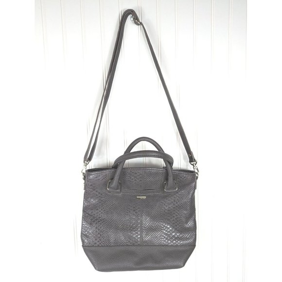 Jewell By Thirty‎ One Gray Croc Print Shoulder Hand Bag Purse. Large - Picture 1 of 8